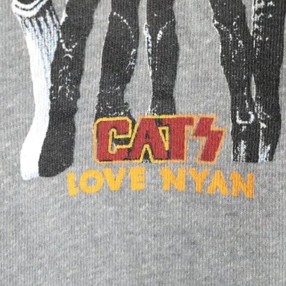 AC/DC Cats Hoodie Cats Love Nyan Feline Rock Band Music 100% Cotton Sweatshirt - Picture 11 of 12